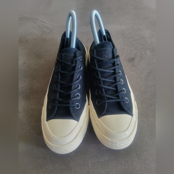 Women's Converse Chuck Taylor All Star Lift Ripple Ox Black/White Size 6 - Picture 3 of 7